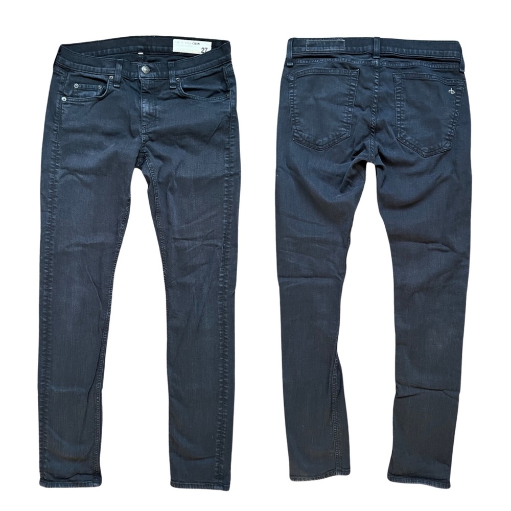 COPY - VGUC Rag & Bone 27 Faded Black Skinny Classic Straight Leg Jeans